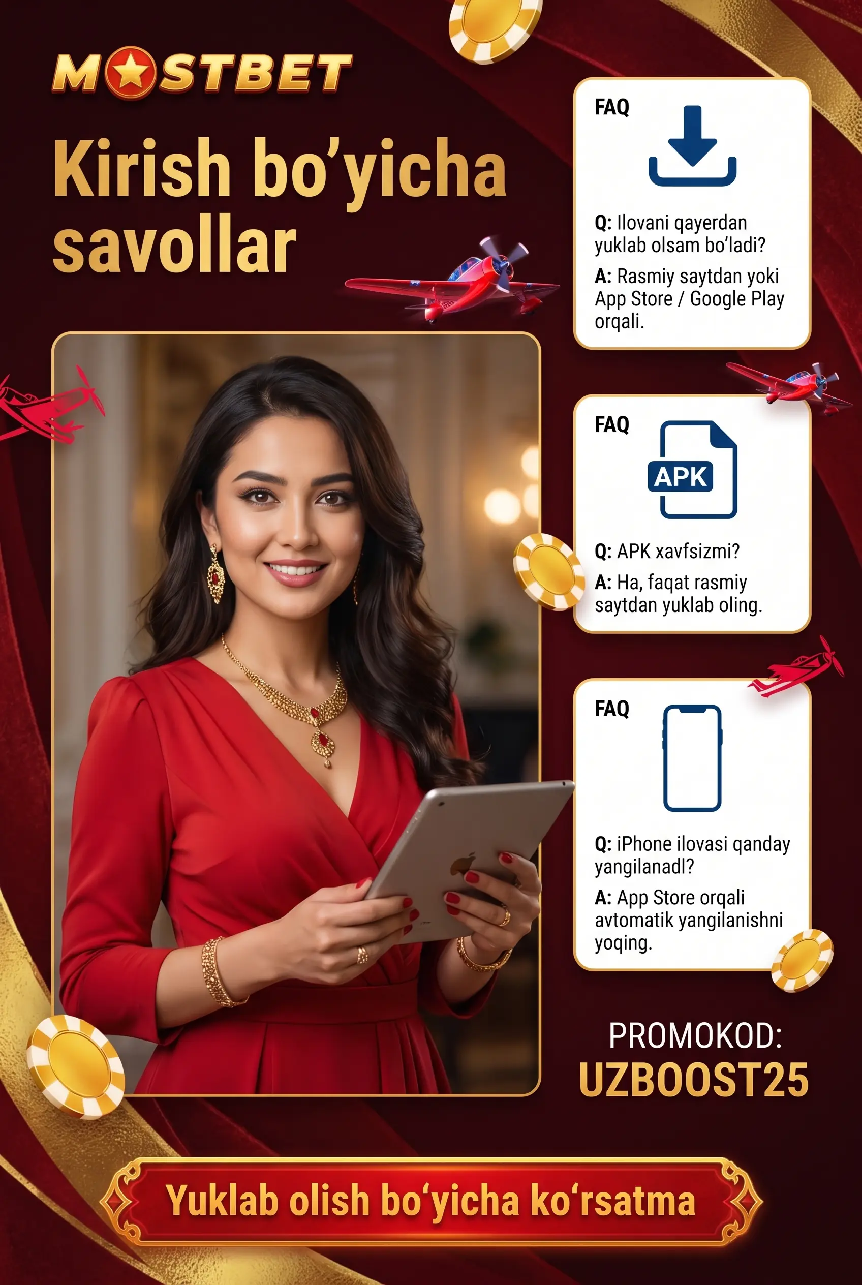 Mostbet Kirish bo'yicha savollar